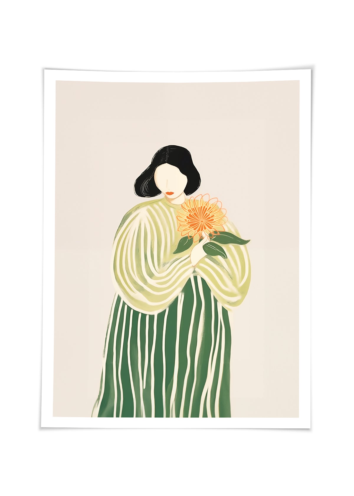Lady with flower