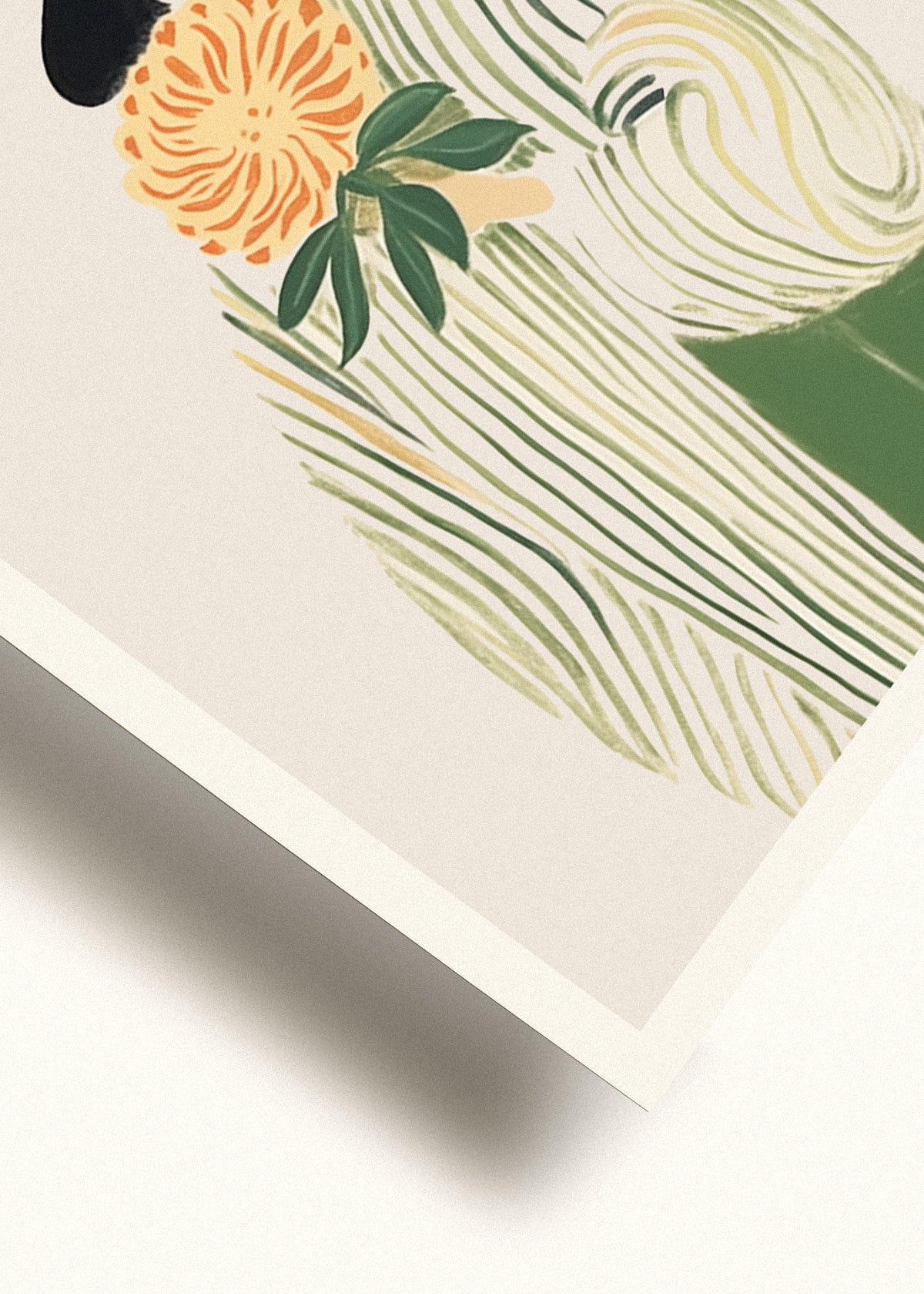 Lady smelling flower