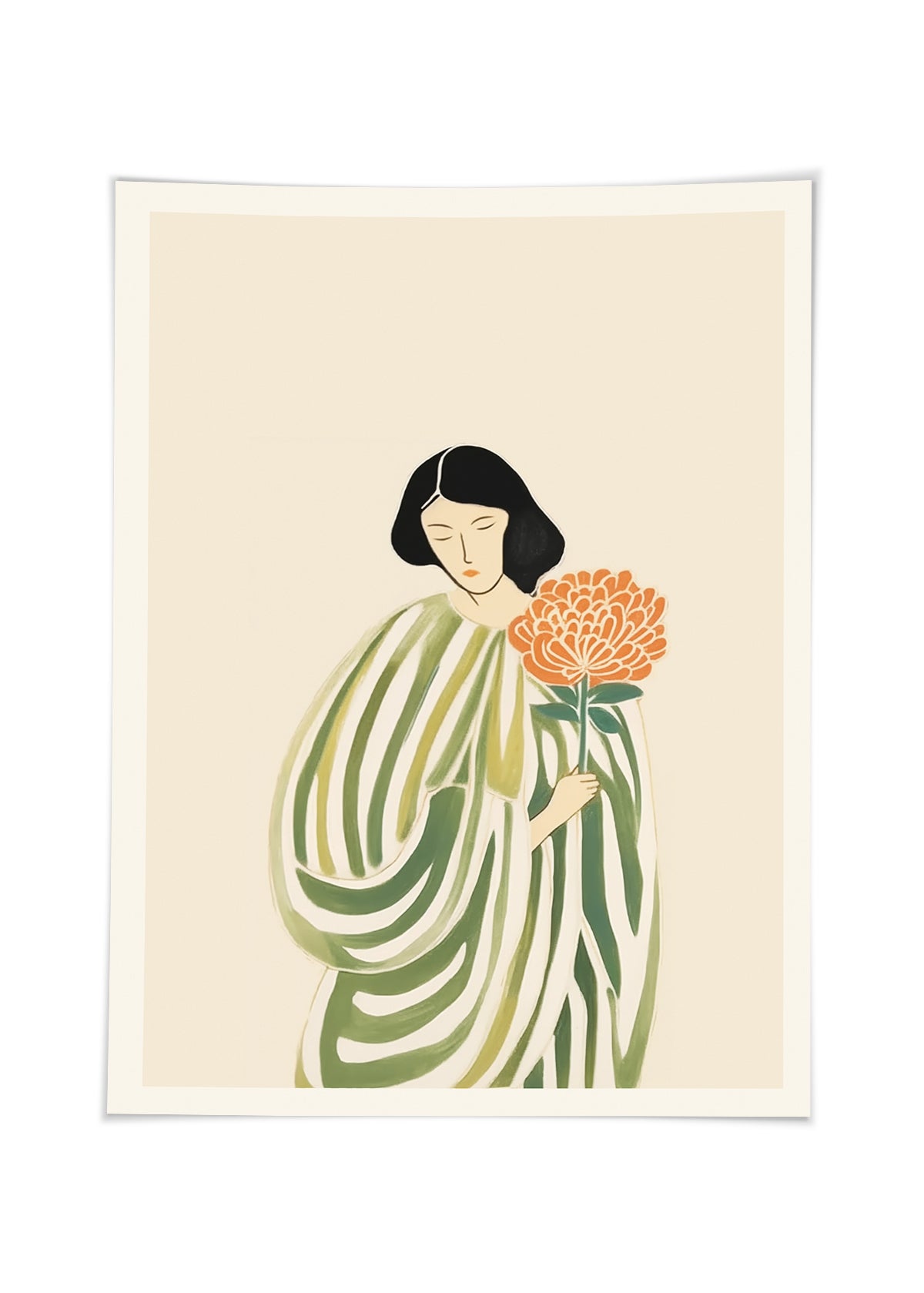 Lady holding flower