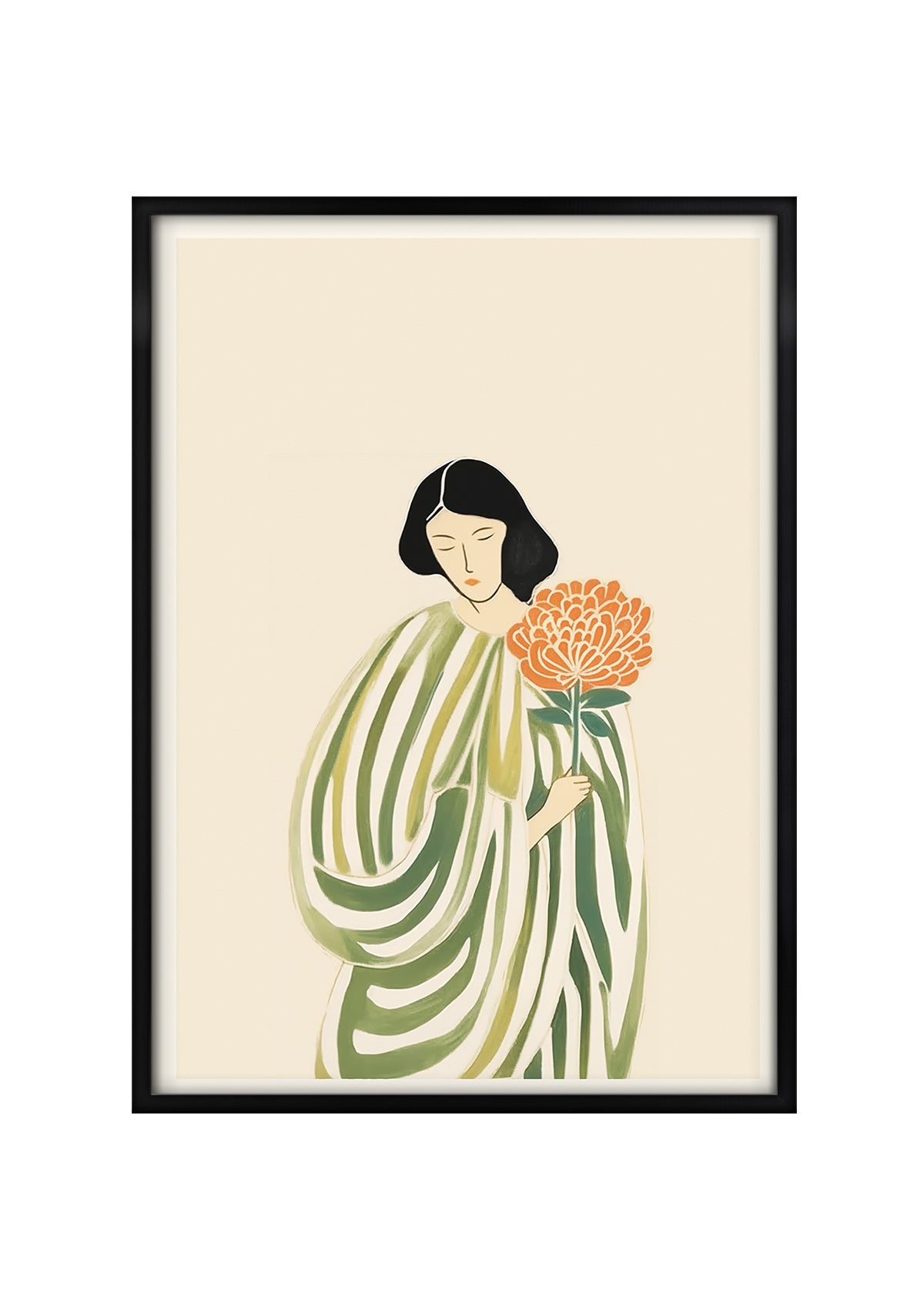 Lady holding flower