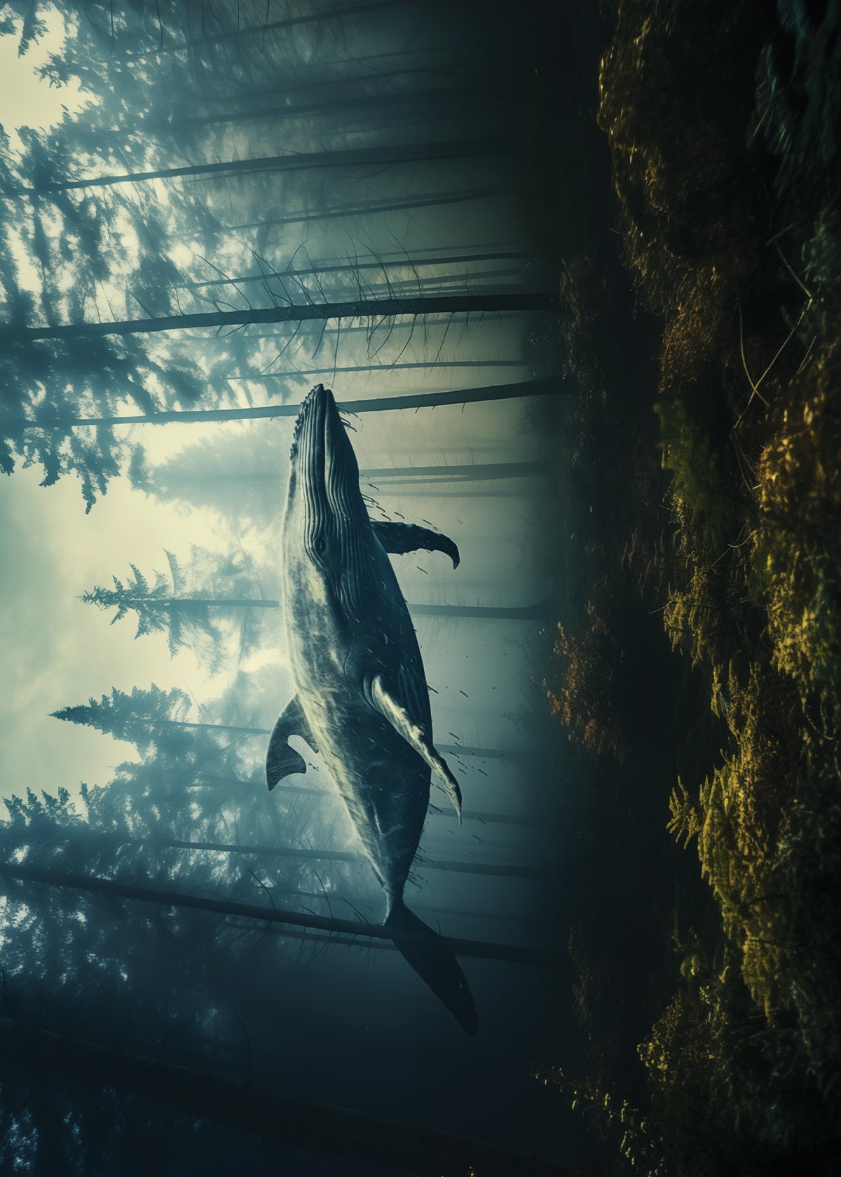 Whale in forest No. 3