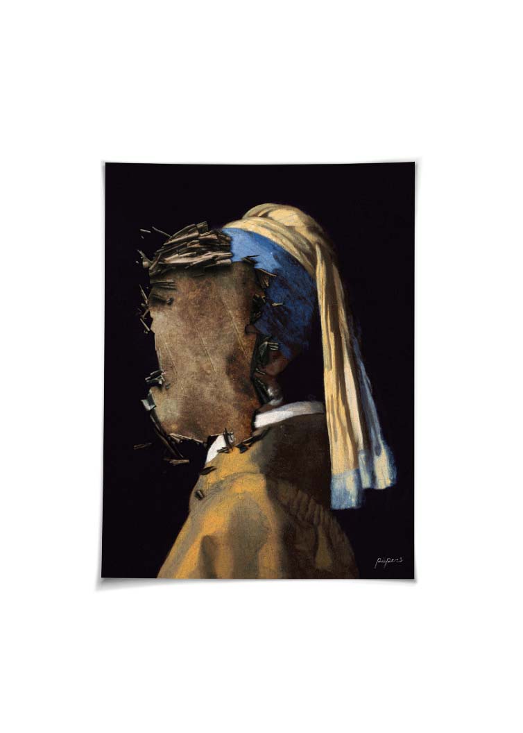 Girl with the pearl earring - Scratched away edition