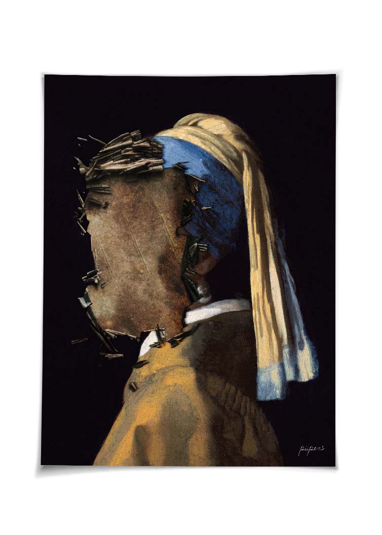 Girl with the pearl earring - Scratched away edition