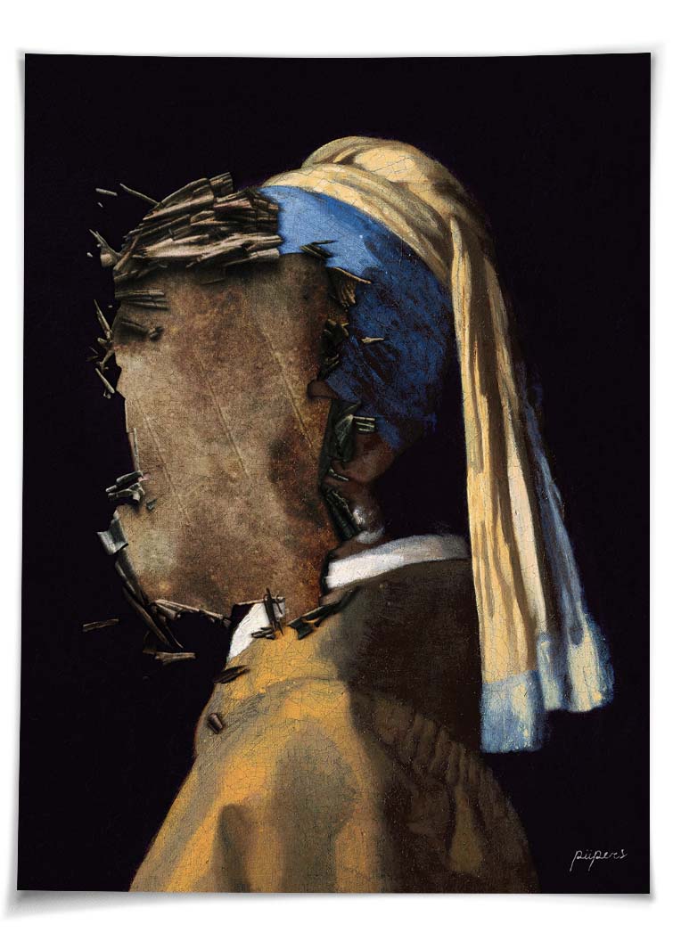 Girl with the pearl earring - Scratched away edition