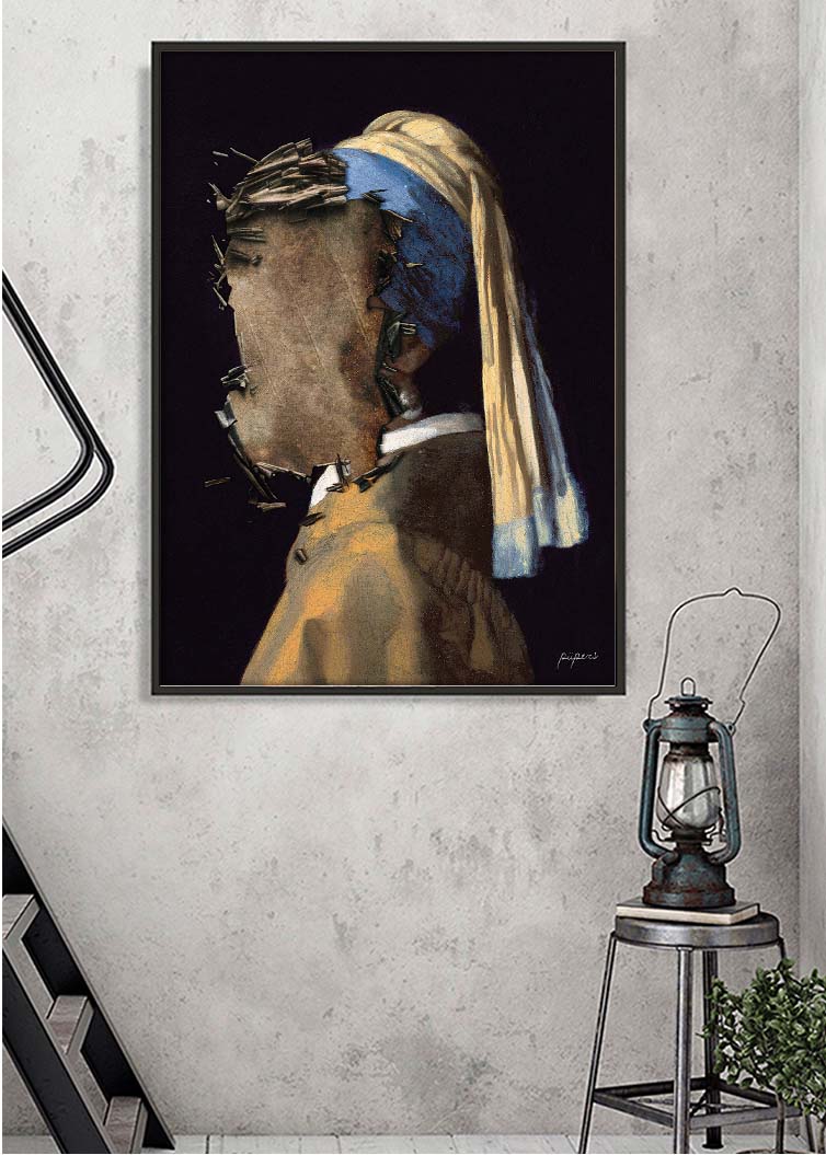 Girl with the pearl earring - Scratched away edition